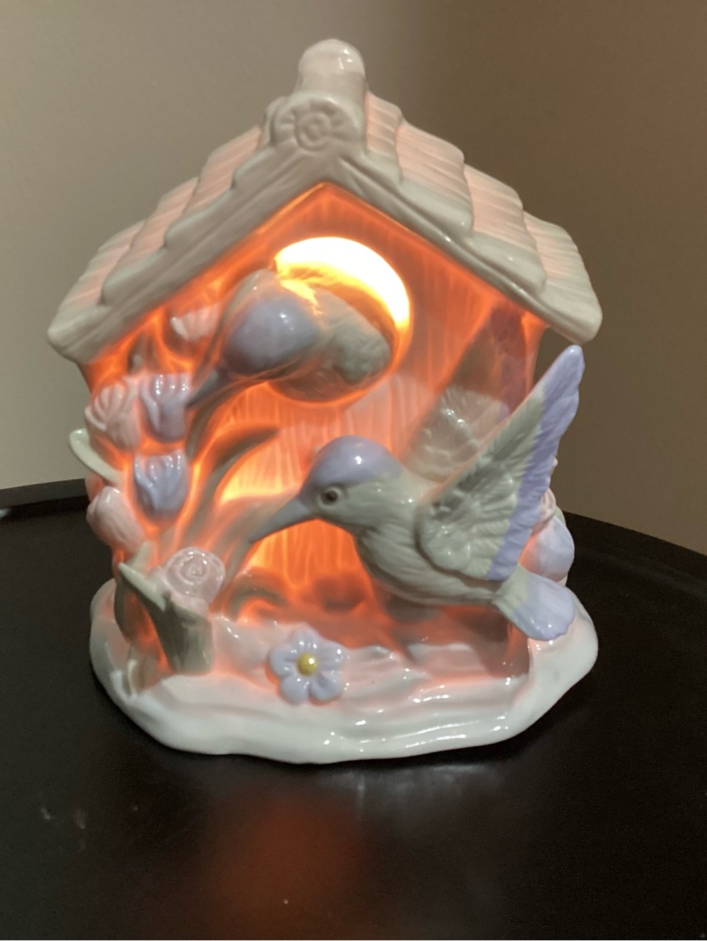 Porcelain Birdhouse Night Light